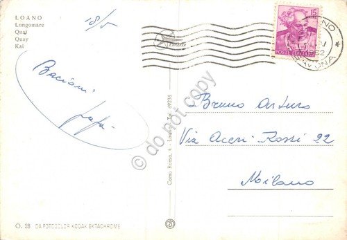 Cartolina Loano Lungomare 1962 (Savona) | Immagine Gallery 2