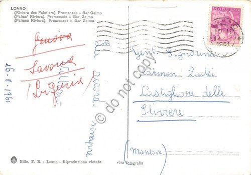 Cartolina Loano Lungomare Bar Gelmo 1961 | Immagine Gallery 2
