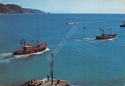Cartolina Loano Molo pescherecci (Savona)