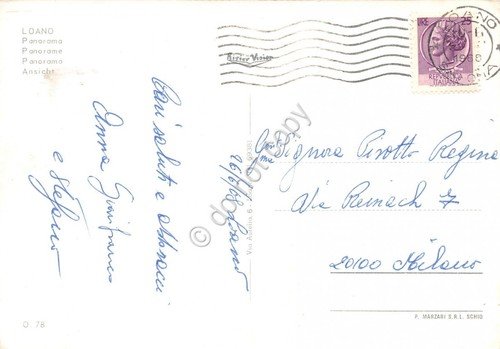 Cartolina Loano Panorama con barca a vela 1968 (Savona) | Immagine Gallery 2