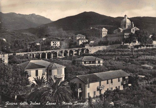 Cartolina Loano panorama Monte Carmelo 1955 | Immagine principale