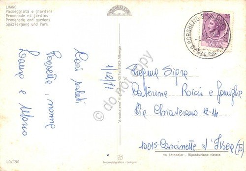 Cartolina Loano Passeggiata e giardini 1971 (Savona) | Immagine Gallery 2