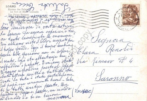 Cartolina Loano Porto e Monte Carmelo Barche anni '60 | Immagine Gallery 2