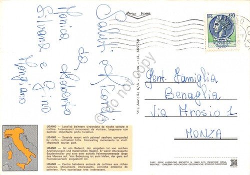 Cartolina Loano spiaggia e disegni (Savona) | Immagine Gallery 2