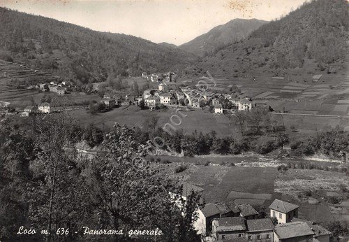 Cartolina Loco panorama generale 1958 sporca | Immagine principale