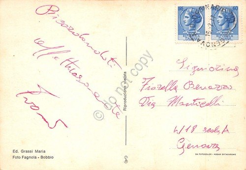 Cartolina Loco vedute via del paese Chiesa panorama anni '70