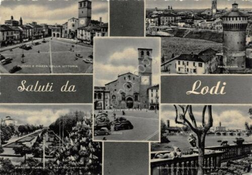 Cartolina Lodi vedute varie | Immagine principale
