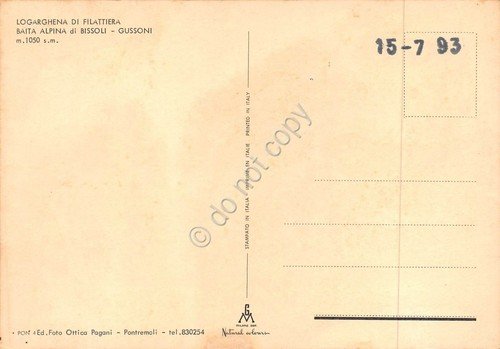 Cartolina Logarghena di Filattiera Baita Alpina di Bissoli Gussoni