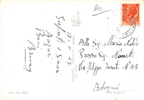 Cartolina Loiano Panorama invernale 1957