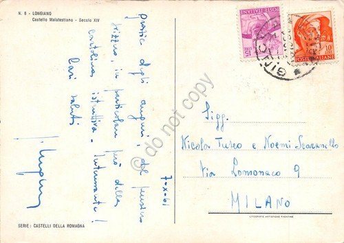 Cartolina Longiano Castello Malatestiano 1961 (Forl?) | Immagine Gallery 2