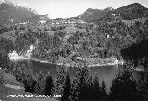 Cartolina Lorenzago Panorama con lago (Belluno) | Immagine principale