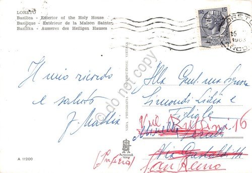 Cartolina Loreto Basilica Esterno della Santa Casa 1963 | Immagine Gallery 2