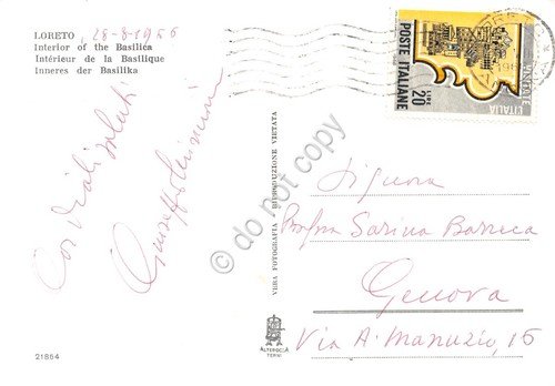 Cartolina Loreto Basilica Interno 1966 | Immagine Gallery 2