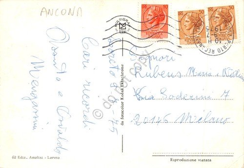 Cartolina Loreto Monumento a Papa Giovanni XXIII 1975 (Ancona) | Immagine Gallery 2