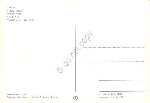Cartolina Loreto panorama aereo anni '70