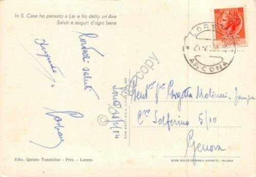 Cartolina Loreto porta posteriore della Basilica Lauretana 1954 (Ancona) | Immagine Gallery 2