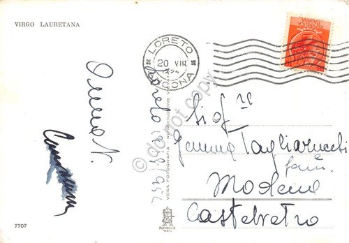 Cartolina Loreto Virgo Lauretana 1954 | Immagine Gallery 2