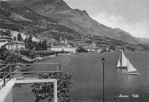 Cartolina Lovere baia e barca a vela | Immagine principale