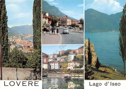 Cartolina Lovere Vedute lago d' Iseo 1966 (Bergamo)