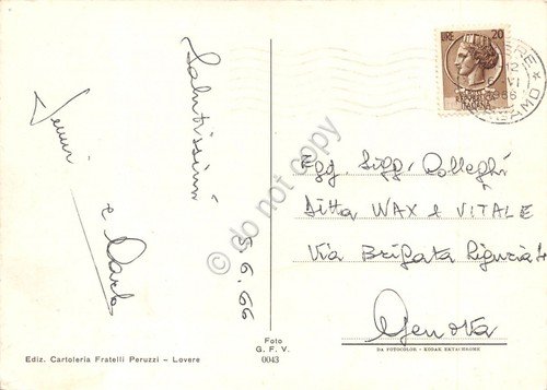 Cartolina Lovere Vedute lago d' Iseo 1966 (Bergamo)