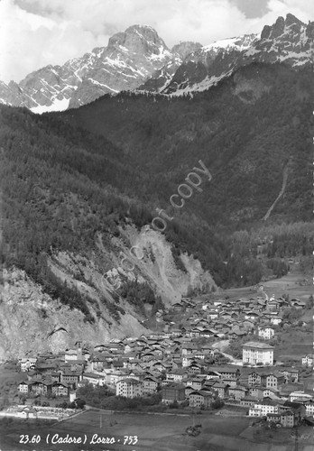 Cartolina Lozzo Cadore panorama 1958 | Immagine principale