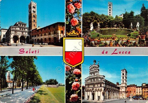 Cartolina Lucca 4 vedute 1977 | Immagine principale