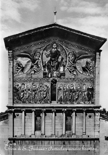 Cartolina Lucca Chiesa S. Frediano Mosaico Bizantino1958 Timbro PT Buon … | Immagine principale