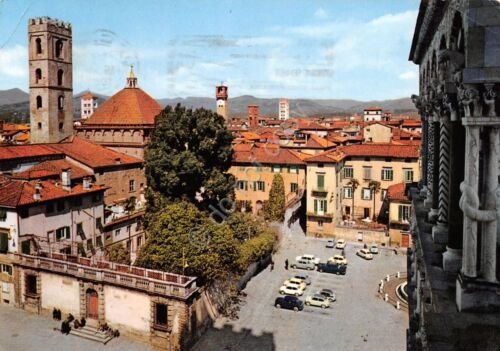 Cartolina Lucca Panorama della Cattedrale 1967