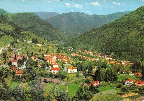 Cartolina Lucchesia Pittoresca Bagni di Lucca Panorama | Immagine principale