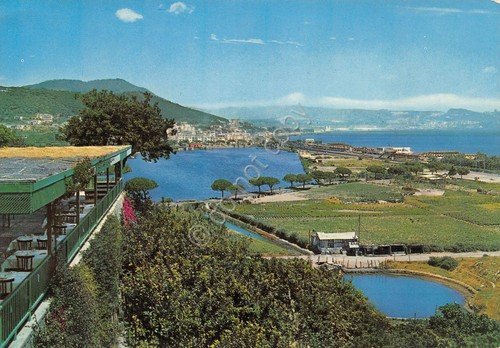 Cartolina Lucrino panorama terrazza ristorante anni '80