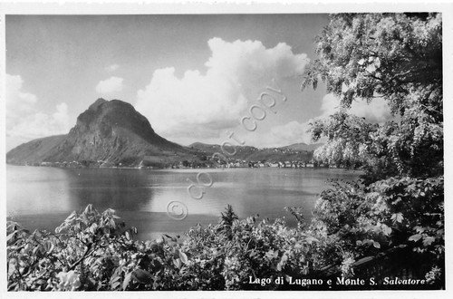 Cartolina Lugano Lago di Lugano e Monte S. Salvatore | Immagine principale