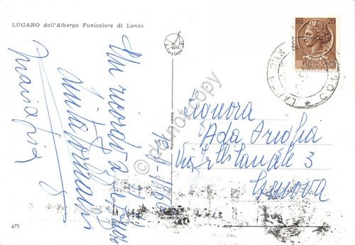 Cartolina Lugano Panorama da Albergo Funicolare di Lanzo 1966 | Immagine Gallery 2