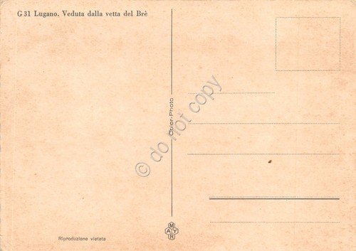 Cartolina Lugano veduta dalla vetta del Brè | Immagine Gallery 2