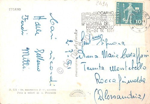 Cartolina Lugano vedutine treno 1961 | Immagine Gallery 2