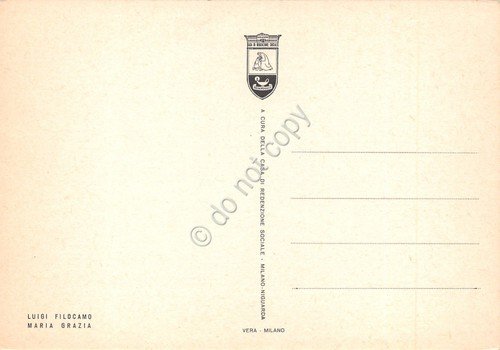 Cartolina Luigi Filocamo Maria Grazia Casa di Redenzione Sociale Milano … | Immagine Gallery 2