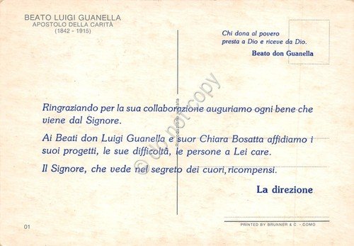 Cartolina Luigi Guanella Apostolo della Carità | Immagine Gallery 2