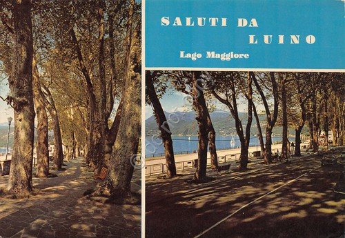 Cartolina Luino vedute giardini e lungo lago 1981 | Immagine principale