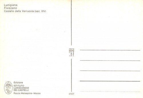 Cartolina Lunigiana Fivizzano Castello della Verrucola