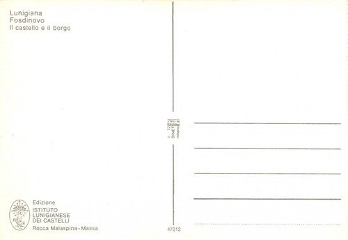 Cartolina Lunigiana Fosdinovo Castello e Borgo