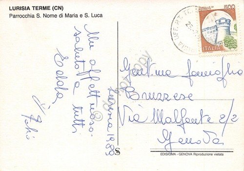 Cartolina Lurisia Terme Parrocchia S. nome di Maria e S. …
