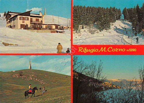 Cartolina Lusiana Rifugio Monte Corno 1982 vedute skilift equitazione neve … | Immagine principale