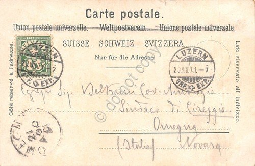 Cartolina Luzern Gruss aus Bateaux a louer 1901