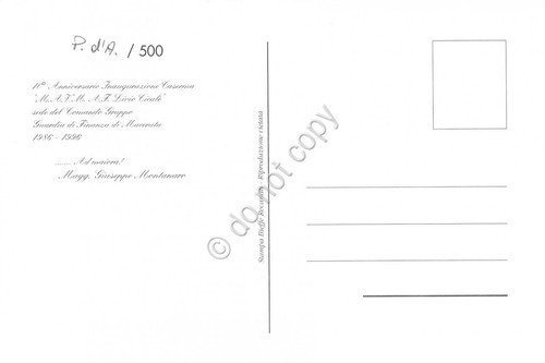 Cartolina Macerata Caserma Livio Cicale 10° Anniversario illustrata | Immagine Gallery 2