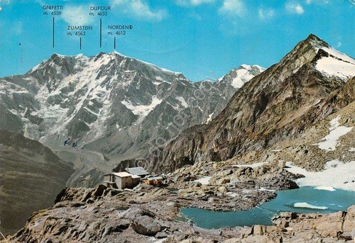 Cartolina Macugnaga Funivia Monte Rosa 1972 timbro ristoro funivia grinza | Immagine principale