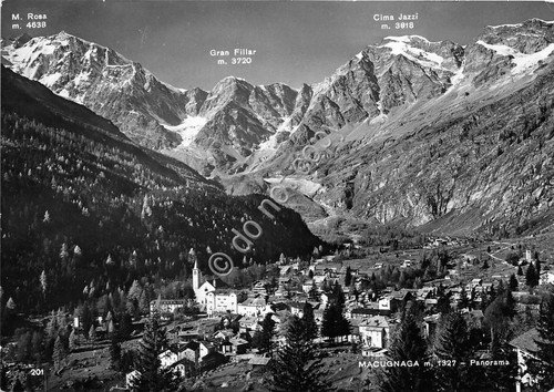 Cartolina Macugnaga Panorama 1959 | Immagine principale