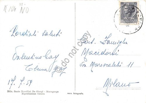 Cartolina Macugnaga Panorama 1959 | Immagine Gallery 2