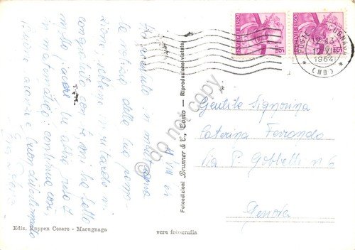 Cartolina Macugnaga Panorama 1964 | Immagine Gallery 2