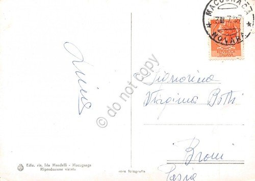 Cartolina Macugnaga panorama e Monte Rosa 1957 (Novara) | Immagine Gallery 2