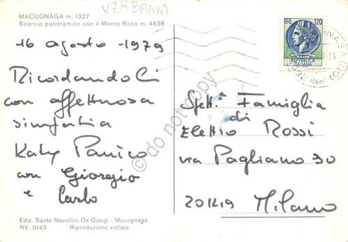 Cartolina Macugnaga Panorama Monte Rosa 1979 | Immagine Gallery 2