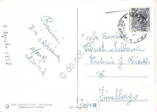 Cartolina Macugnaga Piazza del Municipio 1958 | Immagine Gallery 2